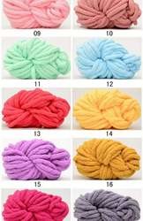 Hand Dyed Knitting Chenille Yarn 100% Polyester Colorful