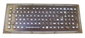 Quality Rugged 102 Keys Panel Mount Keyboard / Laptop Industrial Keyboard In Metal for sale
