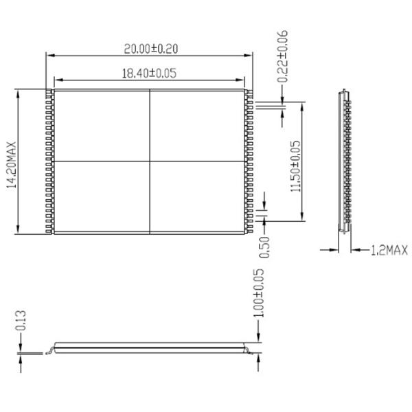 ANDK TSOP56-0.5 Open Top Chip Test Socket IC354-0562-010 IC Test Socket Flash Programmer Adapter Conversion Block Eletro