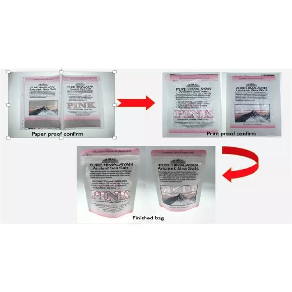 Moistureproof Foil Pouch Packaging Stand Up Zipper Top Customized Size With Handle