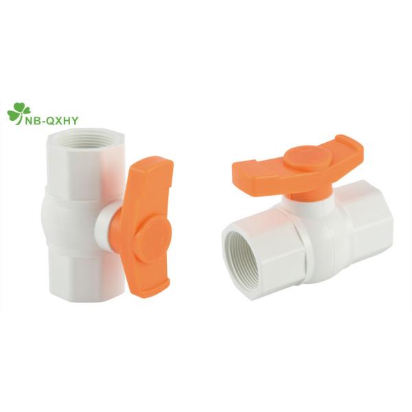All Types Available Plastic Fixed Manual PVC Octagonal Ball Valve with Yellow Handle