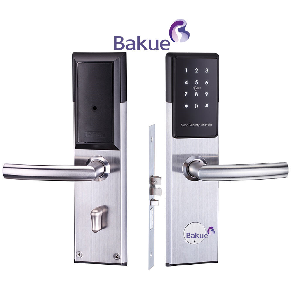 Firerated 120min Smart Door Lock Painted Secure Access Bluetooth WiFi Code Card Mechanical Key Options