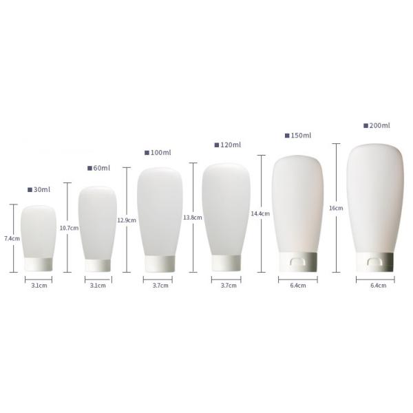 Travel Refillable Squeeze Tube , Space Saving Empty Lotion Squeeze Tubes