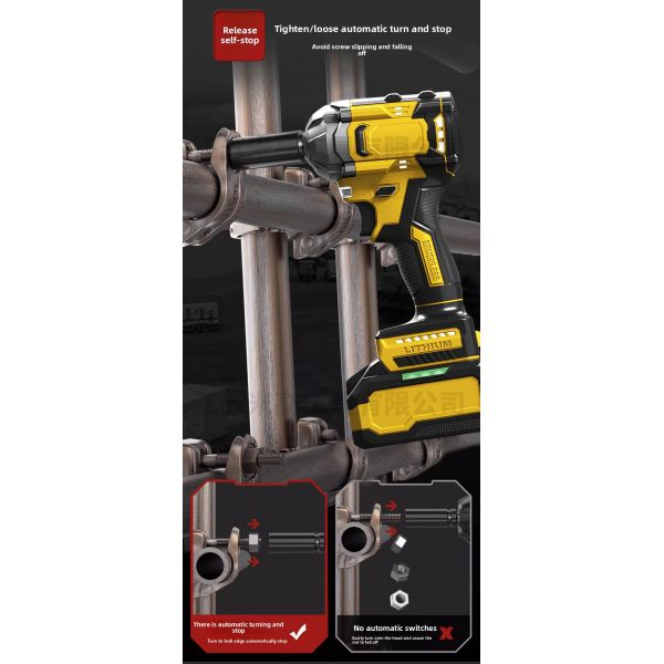 Cordless Impact Wrench Set - Multifunctional Power Tool Kit with Toolbox for Home Repair