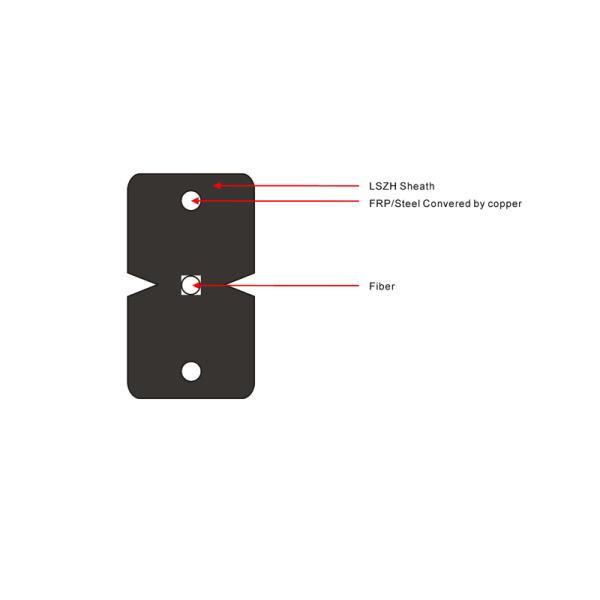 Factory Free sample 1,2,4 cores fiber optic FTTH drop cable