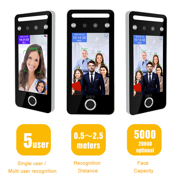 Quality Multi Person Wireless Biometric Face Attendance Machine Access Control System for sale