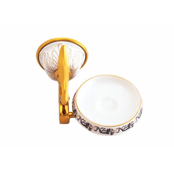 Plated Gold and Painted Soap Holder Bathroom Essentials Wall - Mounted Durability
