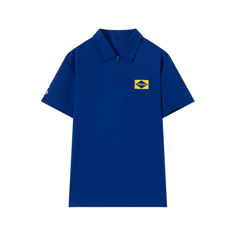 Men's Sustainable Themed Polo Shirt with 100% Recycled Polyester and Half-Zip Placket for Corporate Casual Wear