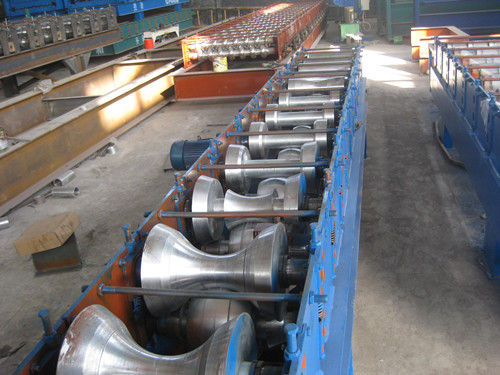 Galvanized Steel Ridge Cap Roll Forming Machine With 12 Rows