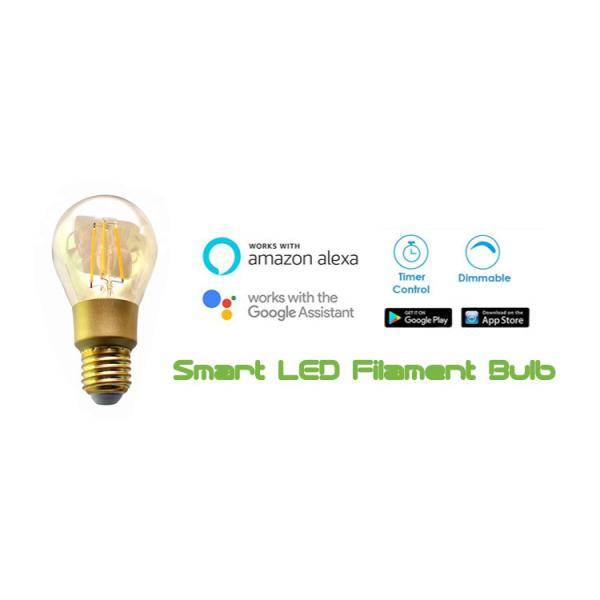 Voice Control 7W A60 Smart Wifi LED Edison Bulbs