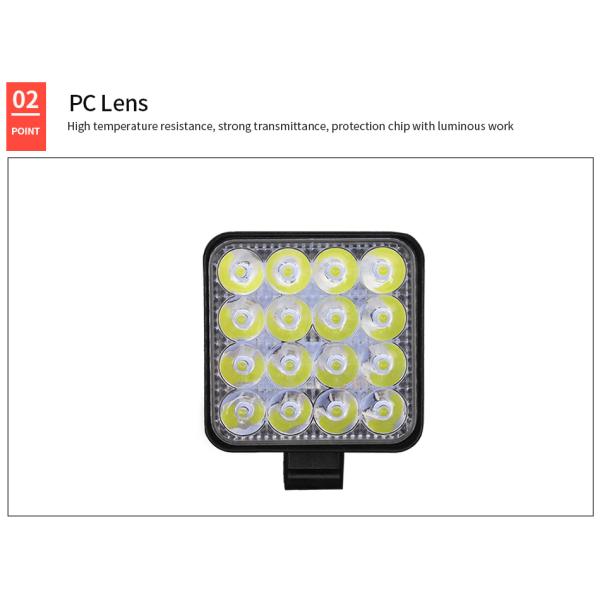 48W 16LED 4WD Square Led Work Lights Off Road Work Light