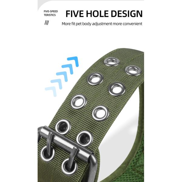 Pet Adjustable Tactical Dog Collar Reflective Thickened Nylon Collar