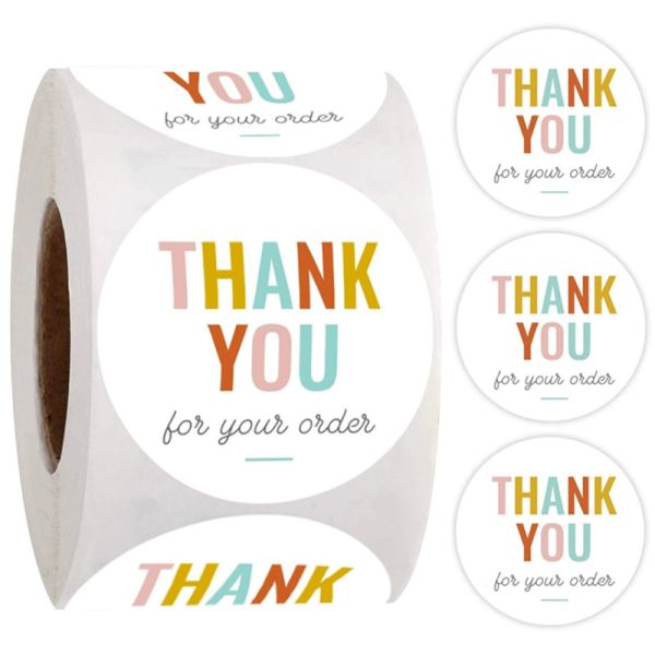 Reusable Cute UV Round Gift Thank You Teacher Labels Sun Rainbow Cloud Design