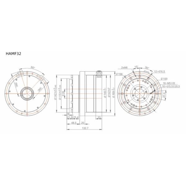 Zero Backlash Large Hollow Shaft Rotary Actuator Robot Joint HAMF Series
