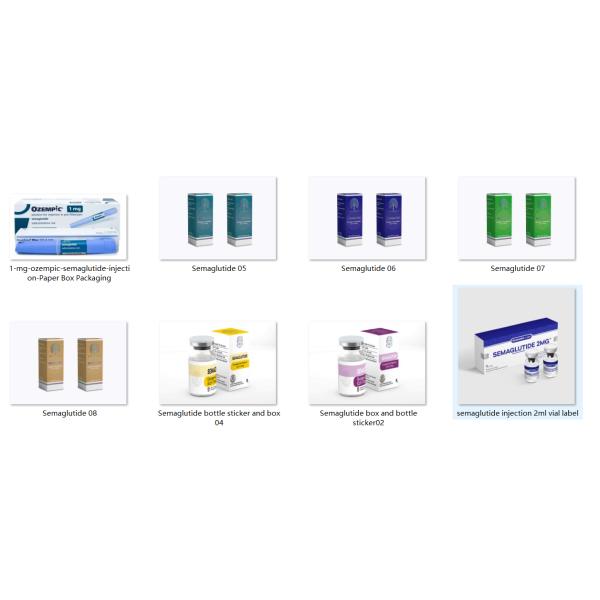 1ml / 2ml /10ml /30ml Customized Logo Semaglutide Label And Box Within Customized Colors Printing