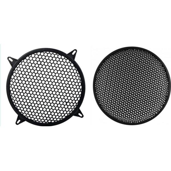 Round Type Waffle Speaker Grill Mesh , Metal Grill Mesh Size Customized
