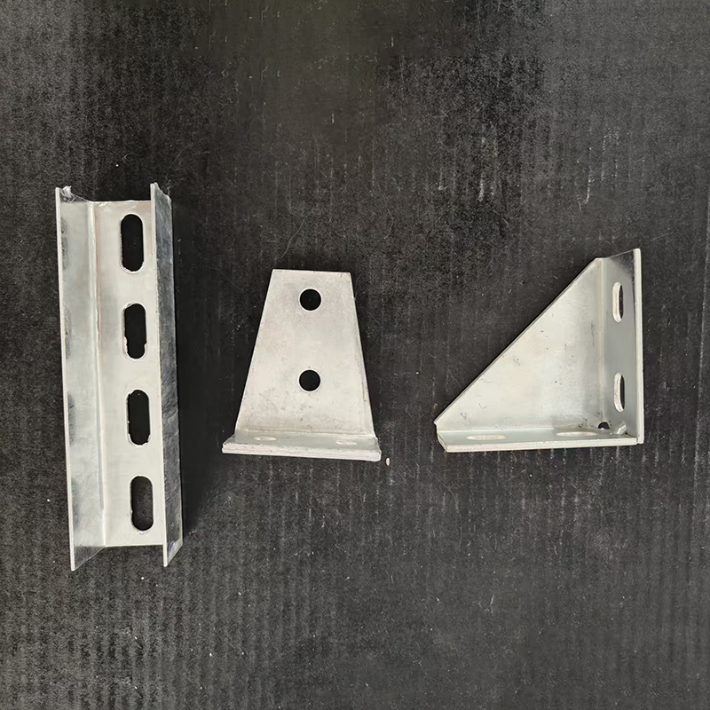 Slotted Strut Channel Accessories Galvanized Angle Bracket Triangle Connection Bracket