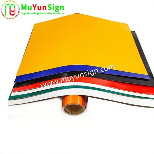 Car Plate Reflective Sheeting Visual Communication Surface And Back Sticker PET Reflective Luminescent Film