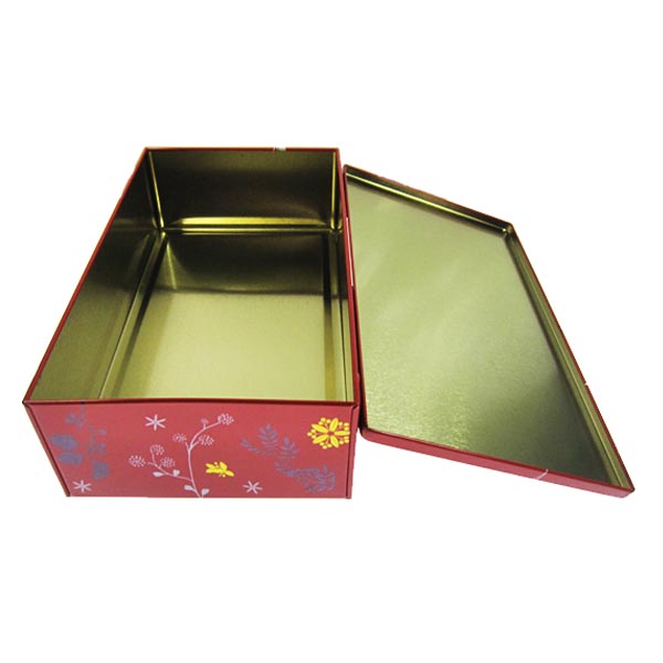 192 x 121 x 68mm Metal Soap Tin Box Large Rectangular Customized Tea Cannister