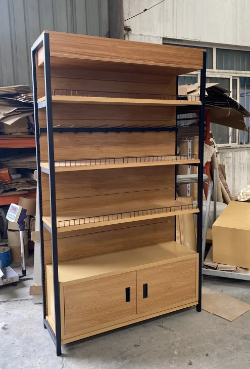 Four Column Supermarket Display Rack Customized For Grocery Store