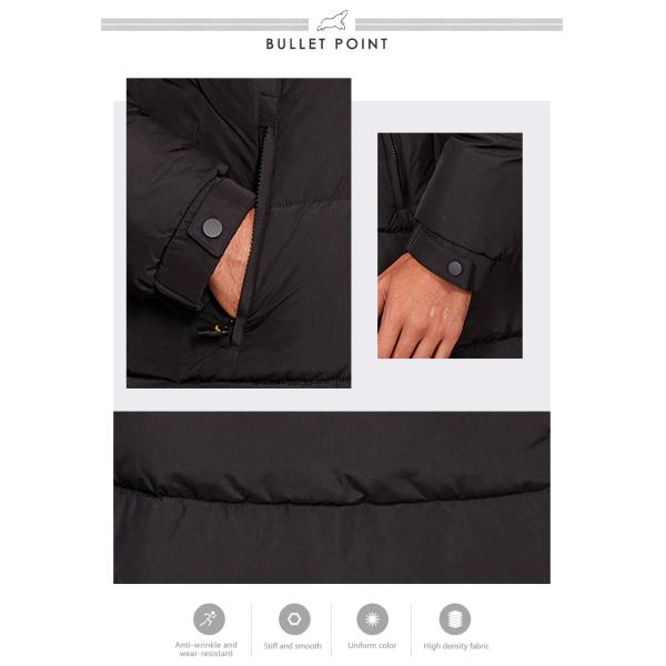 Long Hooded Winter Thickened Down Jacket Versatile All Occasions Four Pockets Machine Washable For Cold Winter