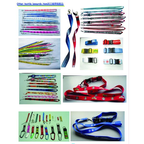 183 Color Options OEM Custom Key Lanyards With Adjusted Buckles