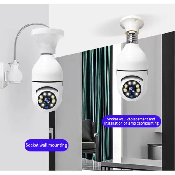 Glomarket Smart Indoor Auto Tracking Full HD Light Bulb Camera Ip Smart Wireless Indoor Camera With Light