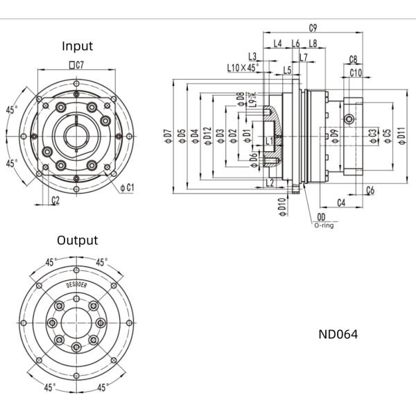 ND Series Planetary Reduction Gearbox Speed Reducer High Torque