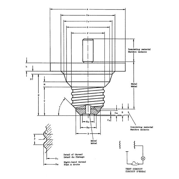 E40 Lamp Cap Gauge For Testing Contact - Making In Lampholders E40-7006-23-3