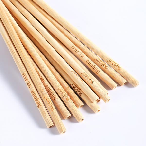 Full Payment Natural Bamboo Drinking Straws Reusable Straw Custom Logo Different Size