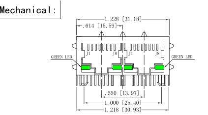 2x10/100 Base - TX Ethernet Multi - Port RJ45