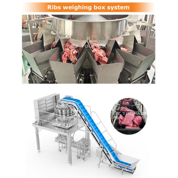 Combination weigher MAP Packaging Machine with Multihead Weigher for Fresh Meat & Ready Meals