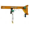 Wall Mounted Jib Cranes Capacity 1 ton with 360-degree Rotation in Yellow ASTM Specification for sale