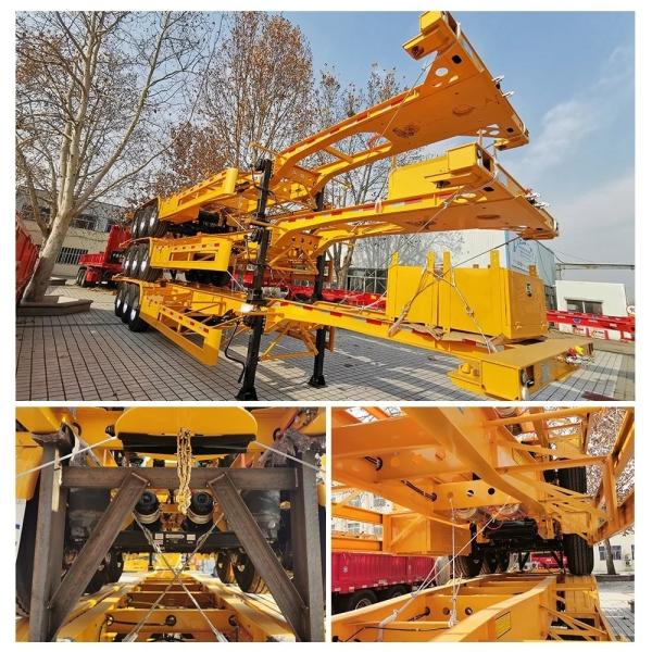 Customization 40FT Flatbed Skeleton Semi Trailer for Container Transportation