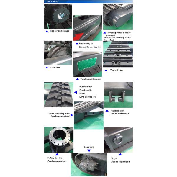 HYDRAULIC DRIVE Engine Model Mini Rubber Track Chassis for Mining Excavator KRT3000