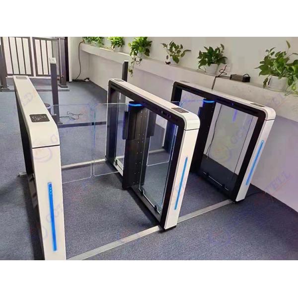 Custom Color White Access Control Turnstiles Quick Pass Swing Barrier Speed Gate