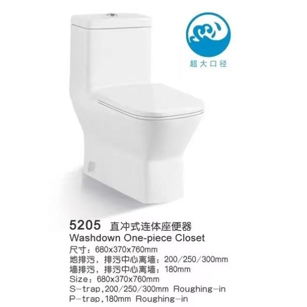 Washdown Flush Water Saving Water Closet One Piece Low Noise