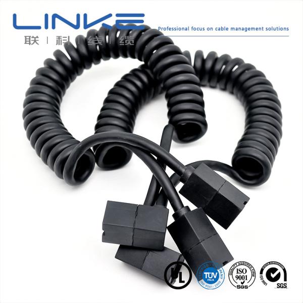 Customized High Voltage Coiled Medical Cable for Medical Equipment Connection and Wiring Harness