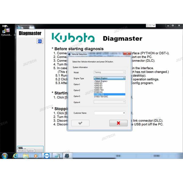 For KUBOTA DIAGNOSTIC KIT (PYTHON) For Kubota Engine Diagnostic Software Kubota Diagmaster With Python Interface