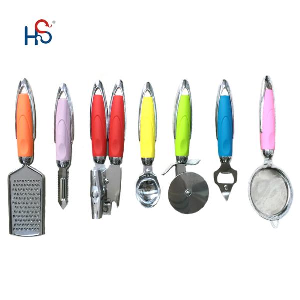 Graters Fruit Vegetable Tools Type Stainless Steel Kitchen Gadgets Set with Grey Handle