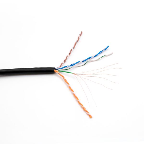 RJ45 Cat5e UTP Patch Cord PVC Sheath Black Jump Cable For Computers
