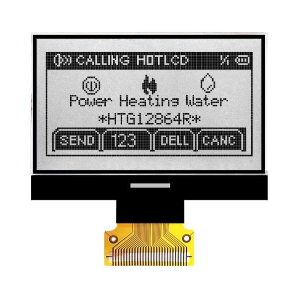Graphic 128X64 COG LCD Module ST7565R Positive Gray Reflective