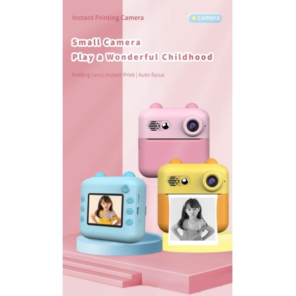 Instant Printing Mini Inkless Printer For Boys Girls 2inch Screen Personalized