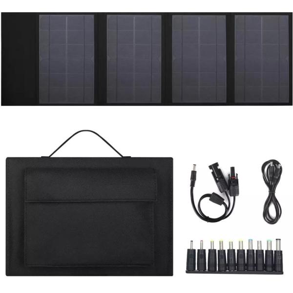 6.06A Multiple Ports Slim Line Solar Panel Overlapping Camping Folding Solar Panels