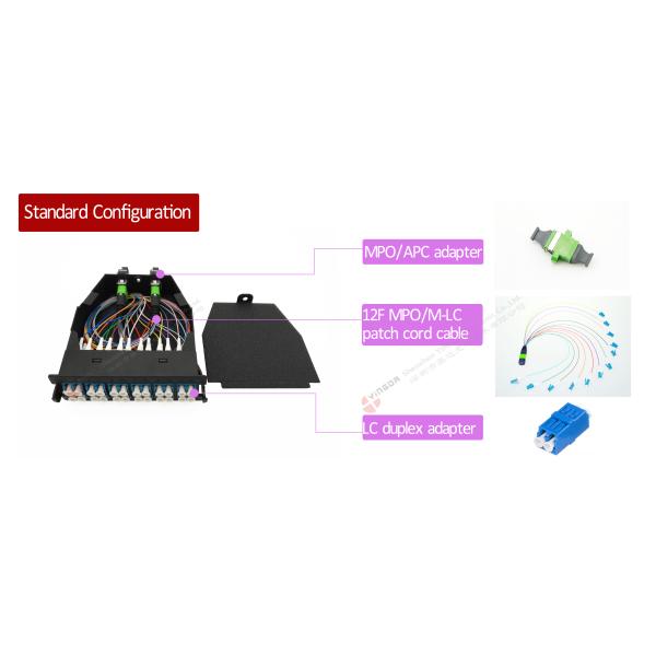 YINGDA Plastic Transparent 12 Fiber MPO To SC Module Single Mode Simplex Adapter For Communication