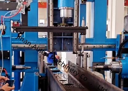 5-30mm Drilling Diameter Range 3D CNC H Beam Drilling Tapping And Sawing Machine Line BT40 Drilling Spindle