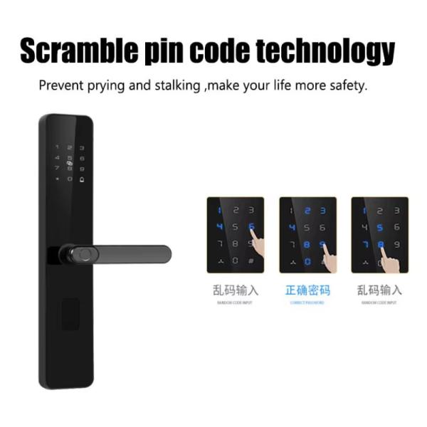 Digital TT Smart Lock Keyless Fingerprint Door Lock With Intercom Camera