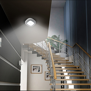 6000K 18ft Battery Operated Motion Sensor Light 300LM 180sq/ft
