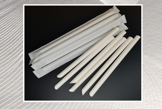 Disposable Individually Wrapped Biodegradable Paper Straws Food Grade Eco Friendly Thickened