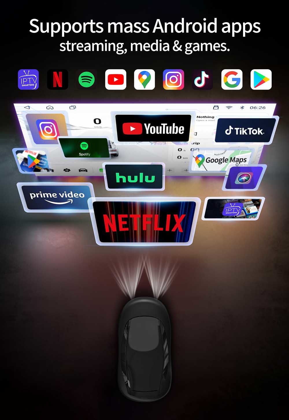 DMS Wireless Carplay Box Android Auto ROHS Certificated